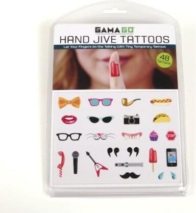 Gama-Go GamagoHandJiveTemporarrFingerTattoosSetof48