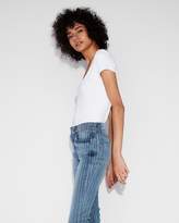 Thumbnail for your product : Express Mid Rise Striped Ankle Jean Leggings