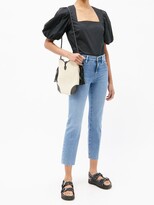 Thumbnail for your product : Frame Le High Straight Raw-cut Jeans - Mid Denim