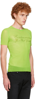 Jean Paul Gaultier Green 'Évidemment' T-Shirt