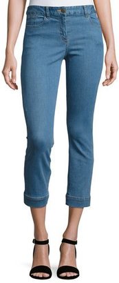 Veronica Beard Gia Cropped Stretch Denim Jeans, Blue