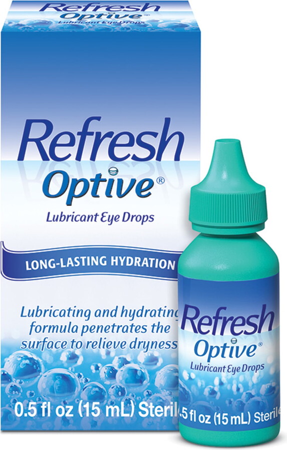 Refresh Optive Lubricant Eye Drops Artificial Tears, 15 ml