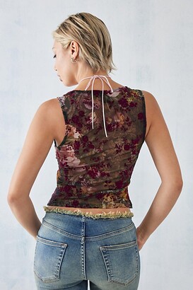 floral mesh top urban outfitters