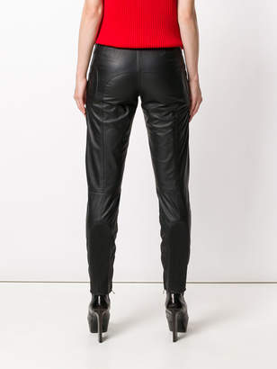 Moschino moto leather trousers