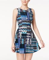 Thumbnail for your product : Planet Gold Juniors' Printed Fit & Flare Dress