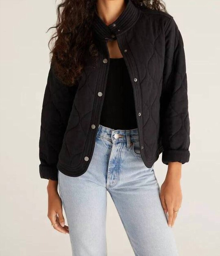 Z Supply Maya Quilted Jacket In Black ShopStyle