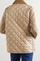 Thumbnail for your product : Burberry Corduroy-trimmed Quilted Shell Jacket - Beige