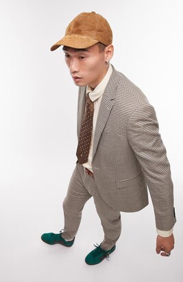 Topman Check One-Button Skinny Suit Jacket