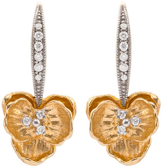 Michael Aram Orchid Diamond Drop Earrings