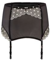 Thumbnail for your product : New Look Kelly Brook Black Embroidered Polka Dot Frill Back Suspenders
