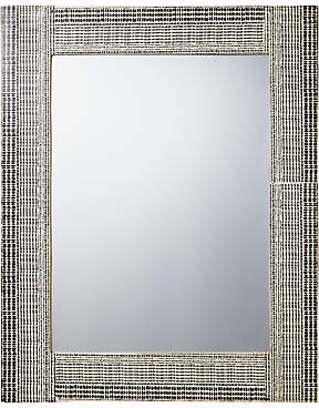 John Lewis & Partners Resin Textured Mirror, H76 x W61cm, Black/White