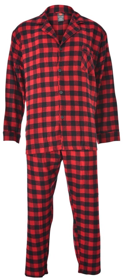 Hanes Platinum Hanes Men's Big and Tall Flannel Plaid Pajama Set - ShopStyle