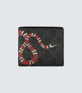 Thumbnail for your product : Gucci Kingsnake print GG Supreme wallet