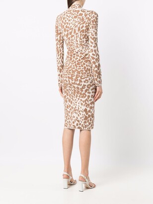 Just Cavalli Leopard-Print Knitted Dress