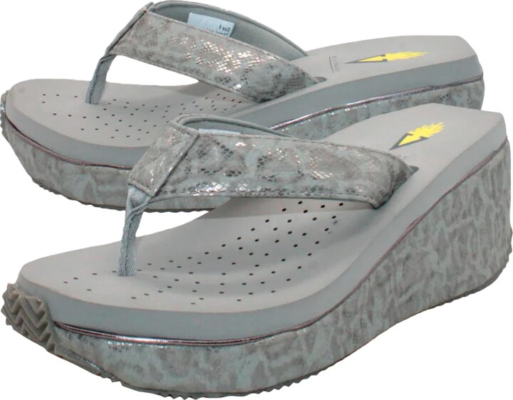 Volatile Frappachino Wedge Sandals for Women Featuring Genuine Leather with EVA Insole and Rubber Outsole