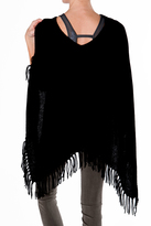 Thumbnail for your product : Minnie Rose Ruana Fringe Poncho