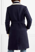 Thumbnail for your product : J.Crew Two-tone Wool-blend Coat - Midnight blue
