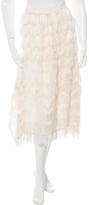 Thumbnail for your product : By Malene Birger Silk Fringe Midi Skirt w/ Tags