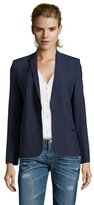 Thumbnail for your product : Theyskens' Theory Theyskens Theory dark navy wool-blend single button blazer