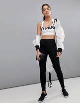 Thumbnail for your product : Ivy Park Logo Mesh Insert Bra Top In White