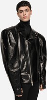 Thumbnail for your product : Dolce & Gabbana Lambskin jacket with embossed logo