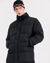 Thumbnail for your product : ASOS DESIGN sustainable puffer coat with funnel neck in black