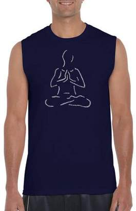 Los Angeles Pop Art Big Men's Sleeveless T-Shirt - Popular Yoga Poses
