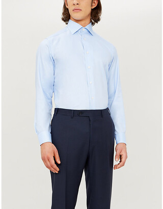 Eton Herringbone slim-fit cotton shirt