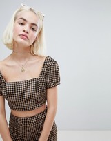 Thumbnail for your product : Emory Park Crop Top In Dogtooth Co-Ord