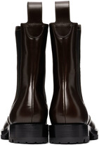 Thumbnail for your product : Dries Van Noten Brown Polished Leather Chelsea Boots