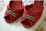 Thumbnail for your product : Pedro Garcia Red Cloth Sandals