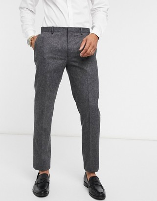 Shelby & Sons slim suit pants in gray tweed - ShopStyle