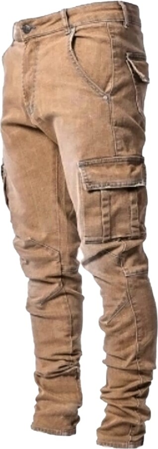 Enzo Herren Skinny Zerrissene Jeans Super Stretch Distressed Blau Schwarz Enge E - Foto 12