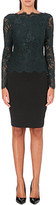 Thumbnail for your product : Ted Baker Long sleeved lace panel dress Green