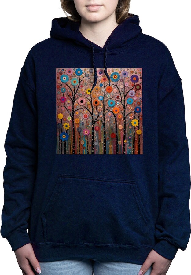 CafePress Spring Flower Sweatshirt Women's Dark Pullover Hoodie Sweatshirt Black