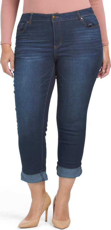 D. Jeans Plus High Waist Recycle Girlfriend Ankle Jeans - ShopStyle