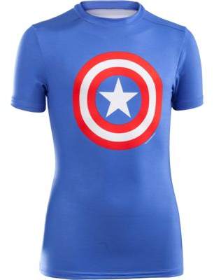 Under Armour Alter Ego Compression Ss Captain America- Royal Blue/red XL