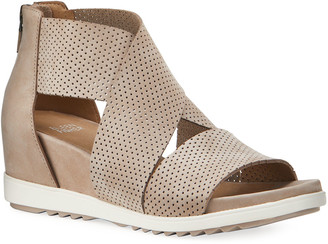 Eileen Fisher Voice Perforated Demi-Wedge Sport Sandals