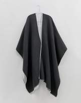 Thumbnail for your product : ASOS Design DESIGN reversible cape in grey grid check