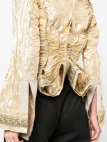Thumbnail for your product : Junya Watanabe Ruched-Lamé Flared-Cuff Jacket