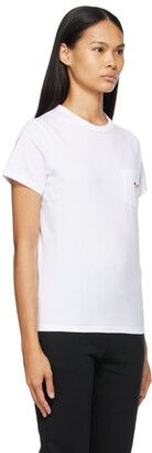 MAISON KITSUNÉ White Tricolor Fox Patch Pocket T-Shirt