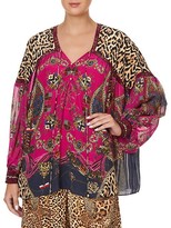 Thumbnail for your product : Camilla Mixed-Print Neck-Tie Blouse