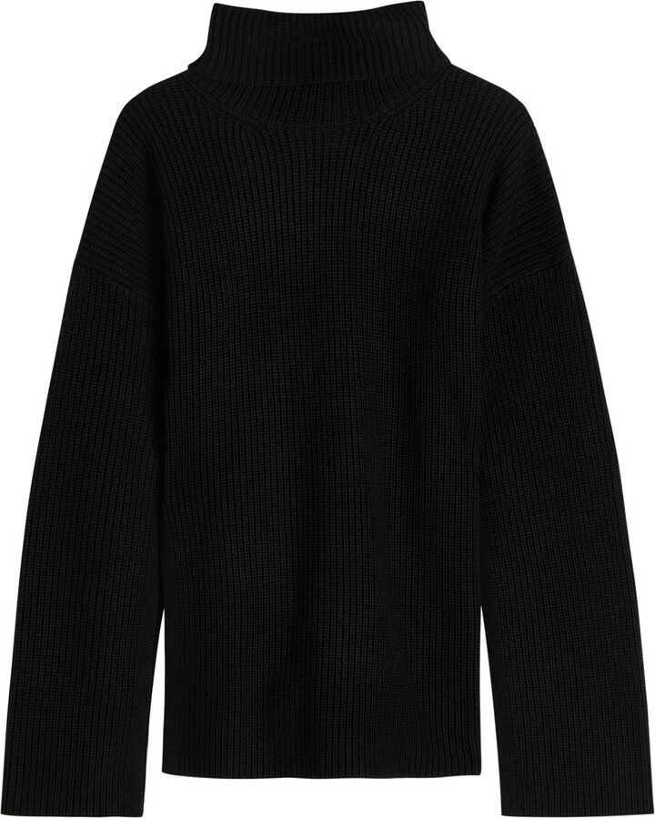 Totême Slit Sleeve Ribbed Knit Jumper
