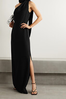 Thumbnail for your product : Adam Lippes One-shoulder Draped Bouclé Gown - Black