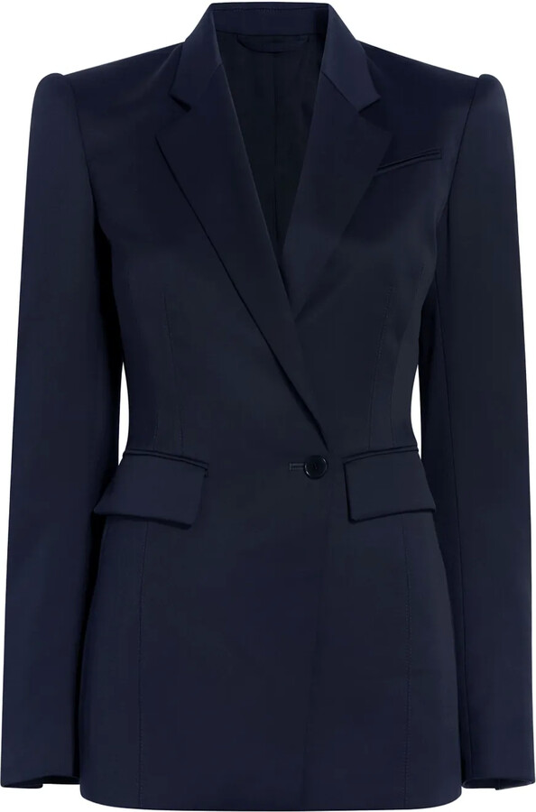ANOTHER TOMORROW Double-Breasted Merino Wool Blazer