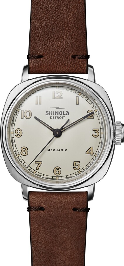 Shinola The Mechanic Leather Strap Watch ShopStyle