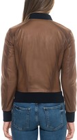 Thumbnail for your product : Forzieri Brown Leather Women's Bomber Jacket