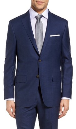 Hickey Freeman Men's Beacon Classic Fit Plaid Wool Suit