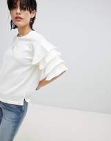 Thumbnail for your product : Maison Scotch Pirate Ruffle Sleeve T-Shirt