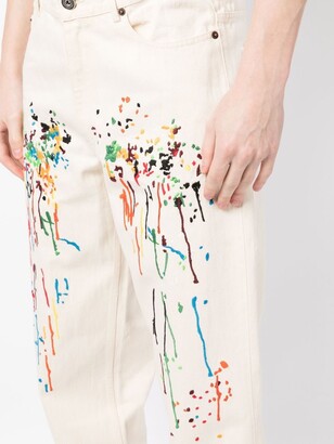 Mostly Heard Rarely Seen Embroidered Straight-Leg Jeans